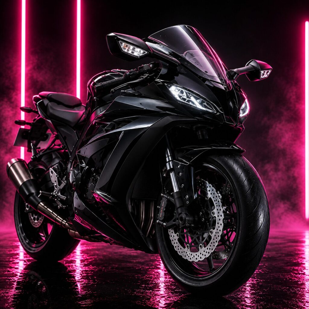 Ceramic Pro BIKE バイク専用セラミックコーティング施工イメージ。高い艶・超撥水性・耐薬品性・UV耐性を備え、大切なバイクを美しく長期間保護するプレミアムコーティング。